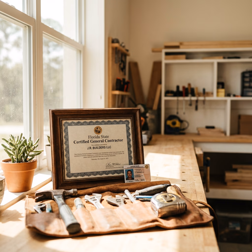 Florida handyman license documentation and contractor credentials