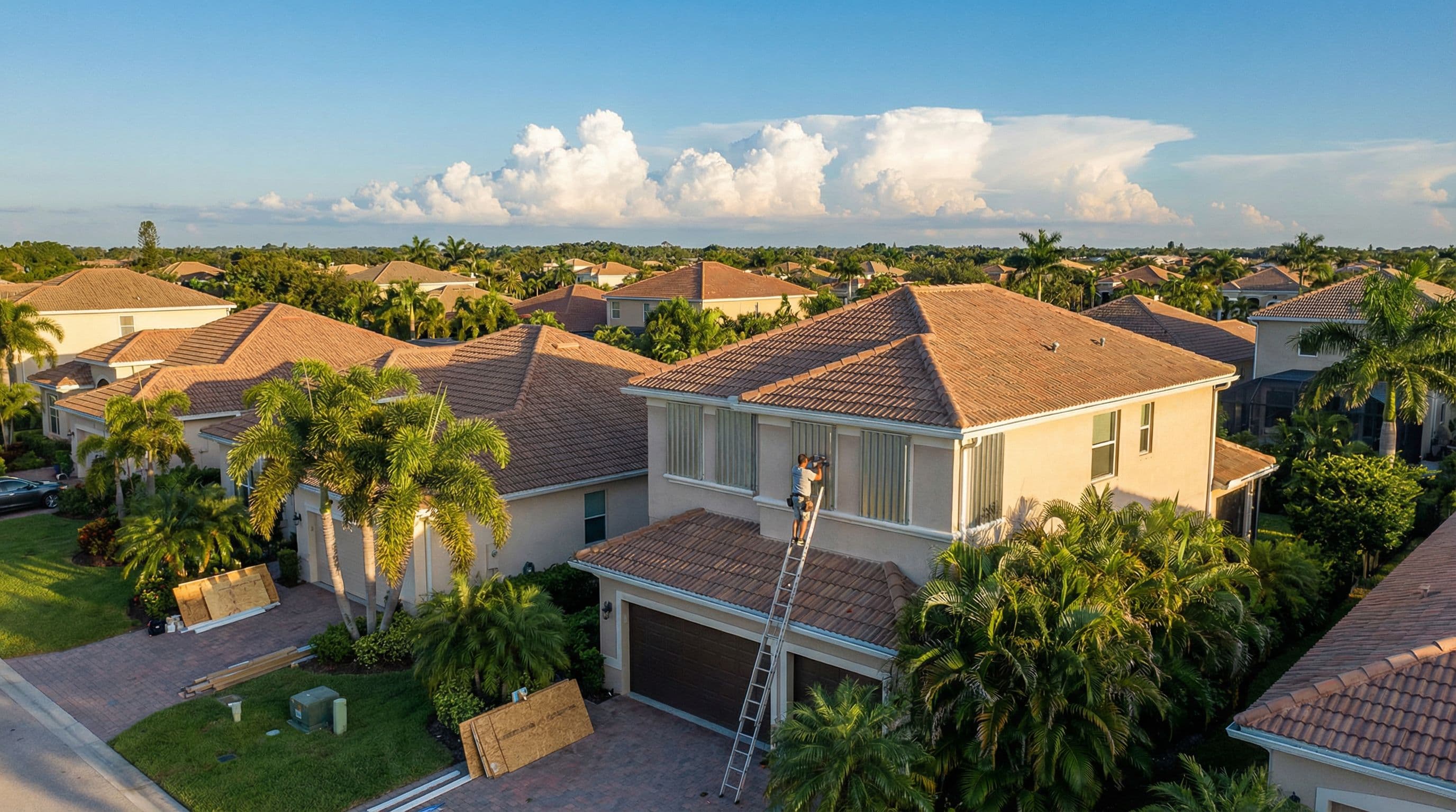 Southwest Florida home being prepared for hurricane season by a licensed contractor